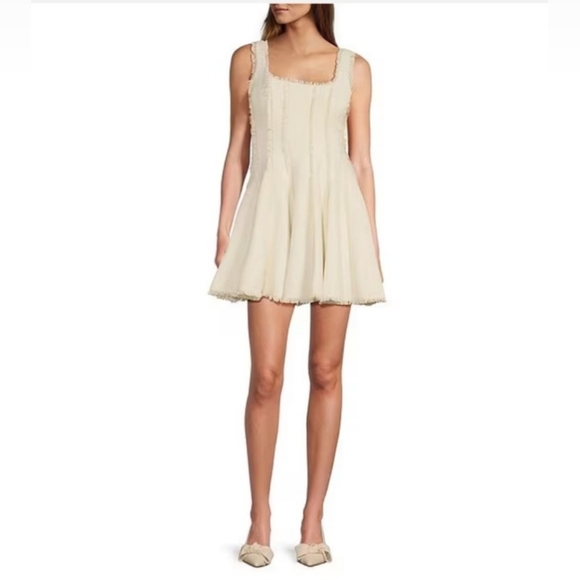 Antonio Melani Jemma Square Neck A Line Tweed Sleeveless Mini Dress - Picture 1 of 10